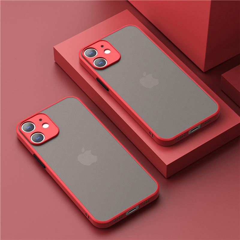 Custodia Rigida Trasparente Opaca Quadrata in TPU Funda Case On Per iPhone 17 16 15 14 13 12 11 Pro Max Plus Mini Plus Pls Funda IPHON Cover Rigida in PC