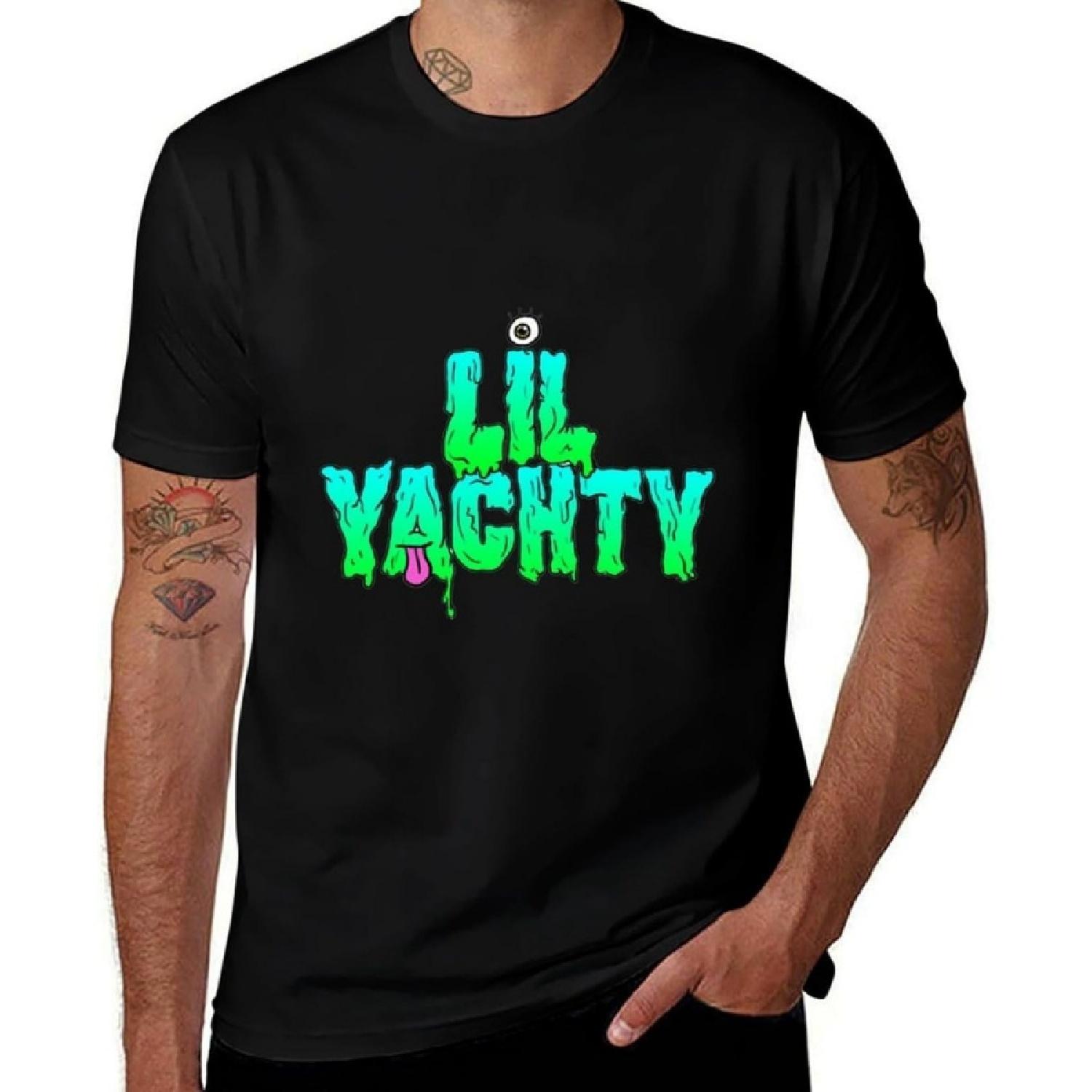 Мужская футболка Hokiis Lil Yachty с коротким рукавом Хлопковая Новая футболка Майки(1) S