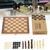 Premium Schachspiel aus Holz mit faltbarem Brett für fesselnde Familien-Spieleabende und Gehirnentwicklung