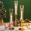 European Style Electroplated Glass Candlestick for Weddings, Birthdays, and Parties