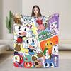 Cuphead cartoon Flannel Blankets  Super Warm Throw Blanket for Couch Chair Camping Fashion Bedspread Sofa Bed Cover