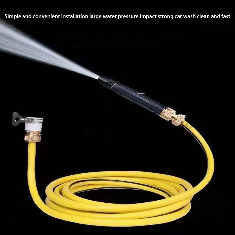 High Pressure Car Wash Spray Nozzle Vehicle Cleaning Watering Flushing Spray Gun with 5m Water Hose