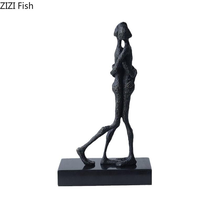 Kissing Couple Abstract Figures Statue Desk Decoration Ornaments Creative Lovers Character Sculpture Room Aesthetics Decor