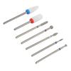 7pcs Nail Drill Bits Set Tungsten Ceramic Manicure Pedicure Left Right Handed Acrylic Gel Cuticle Remover Nail Bits