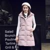 Winter new cotton-padded women's slim casual women's clothing medium and long sleeveless jacket fashionable large-size vest