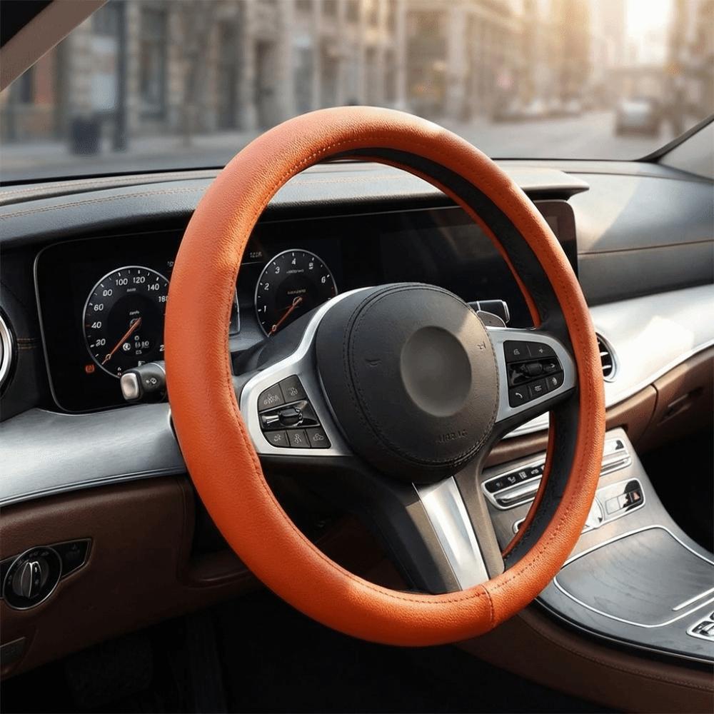 Anti-Slip Texture Car Steering Wheel Cover Universal Steering Cover  Standard Steering Wheels