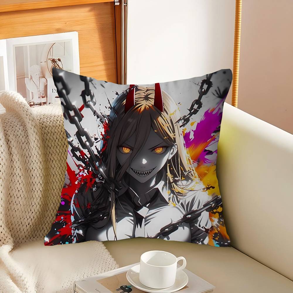 

Anime Power Cushion Cover Decorative Pillow Sofa Home Decor Case Pillow Cases 16x16Inch