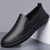 Mens Leather Shoes Slip On Soft Loafers Non Slip Breathable Driving Flats Spring Walking Office Work Shoes Mocassin Homme