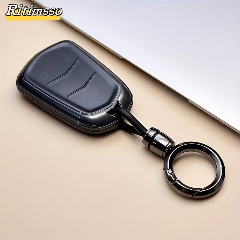 Car Key Shell Case Cover for Cadillac ATS CT6 CTS DTS DF27 XT5 Escalade ESV SRX STS XTS ELR 2014 - 2018 Remote Key Holder Keychain