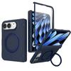 For IPhone Duo Case with Metal Kickstand Magnetic Case Built-in Screen Protector and Hinge Protection Full-Body Slim Phone Case