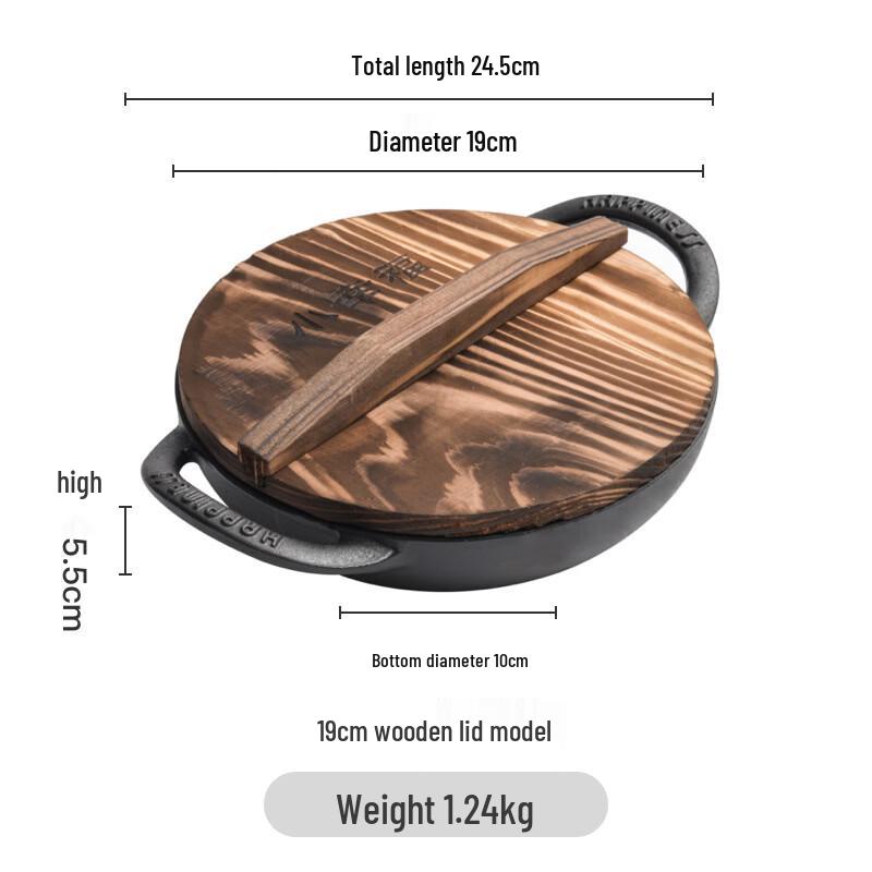 ZISIZ Cast Iron Mini Stir-Fry Pan
