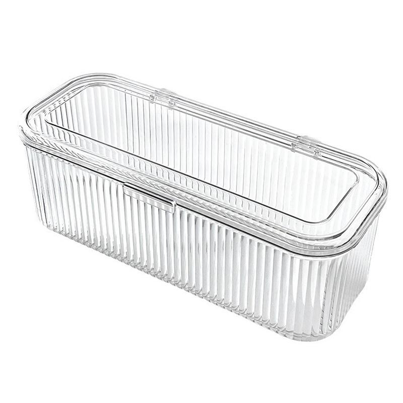 

Multifunctional Cosmetic Storage Box Egg Holder with Dustproof Lid Makeup Brush & Lipstick Organizer for Vanity Desk Bathroom прозрачный