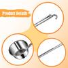 Stainless Steel Water Ladle Long Handled Lengthened Comfortable Grip Oil Spoon Porridge Spoon Cup for Kitchen Use Serving
