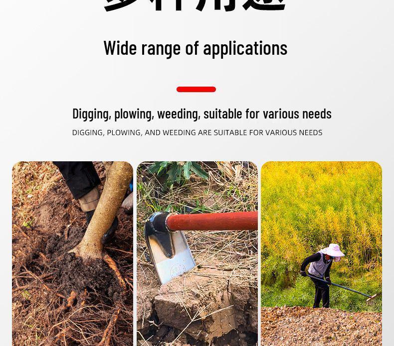Manganese Steel Mattock Head for Gardening and Soil Loosening