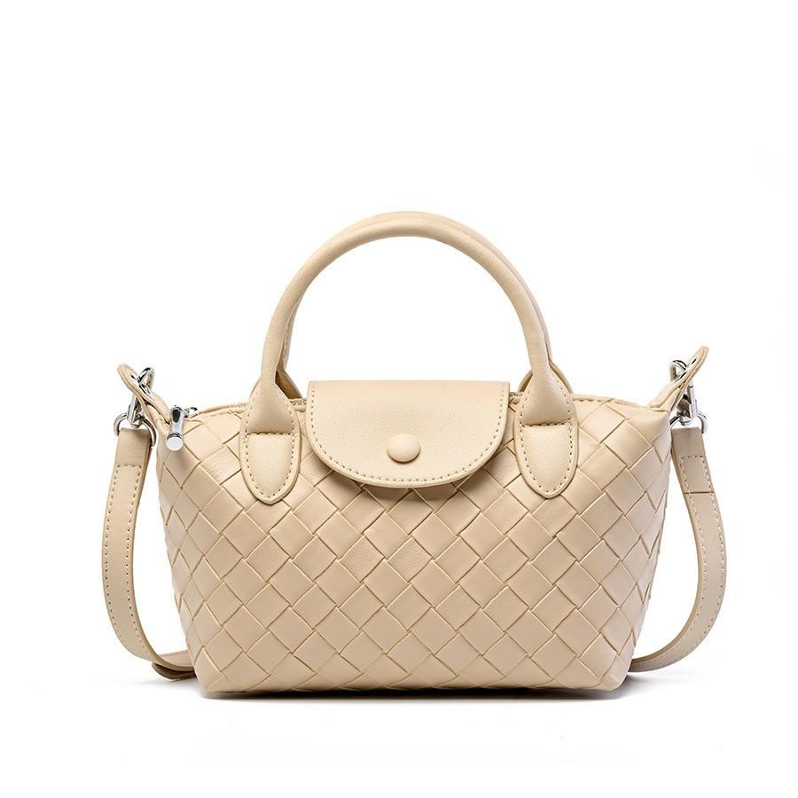 Leather Woven Bag 2025 New Model Versatile Niche Design Dumpling Bag Single Shoulder Crossbody Women's Bag Genuine Leather Handbag for Women