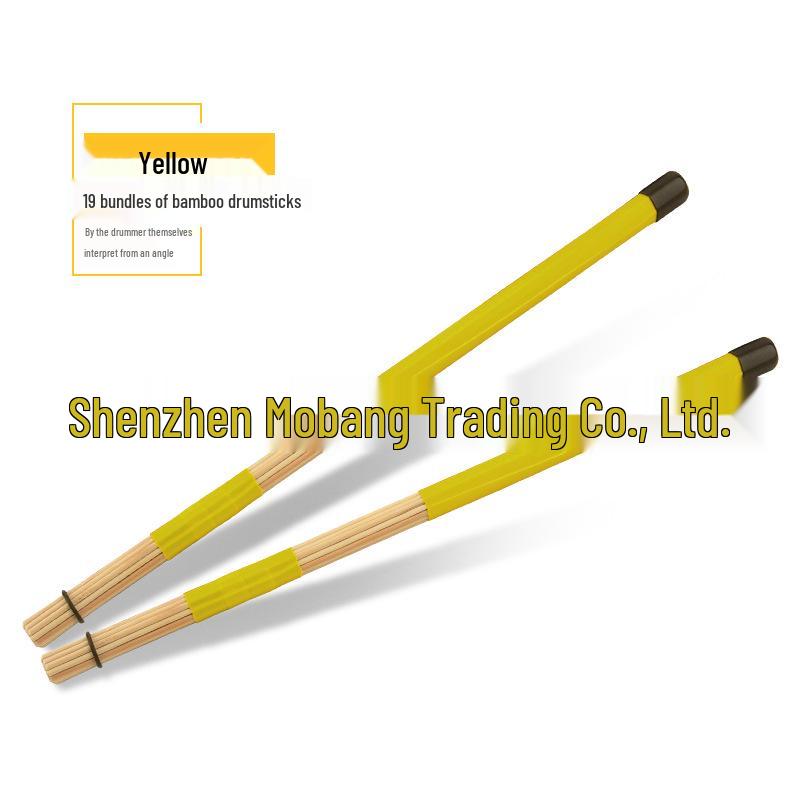 

Professional Bamboo Drum Brushes - 19-Bundle Wooden Drumstick Accessories Bundle Stick жовтий