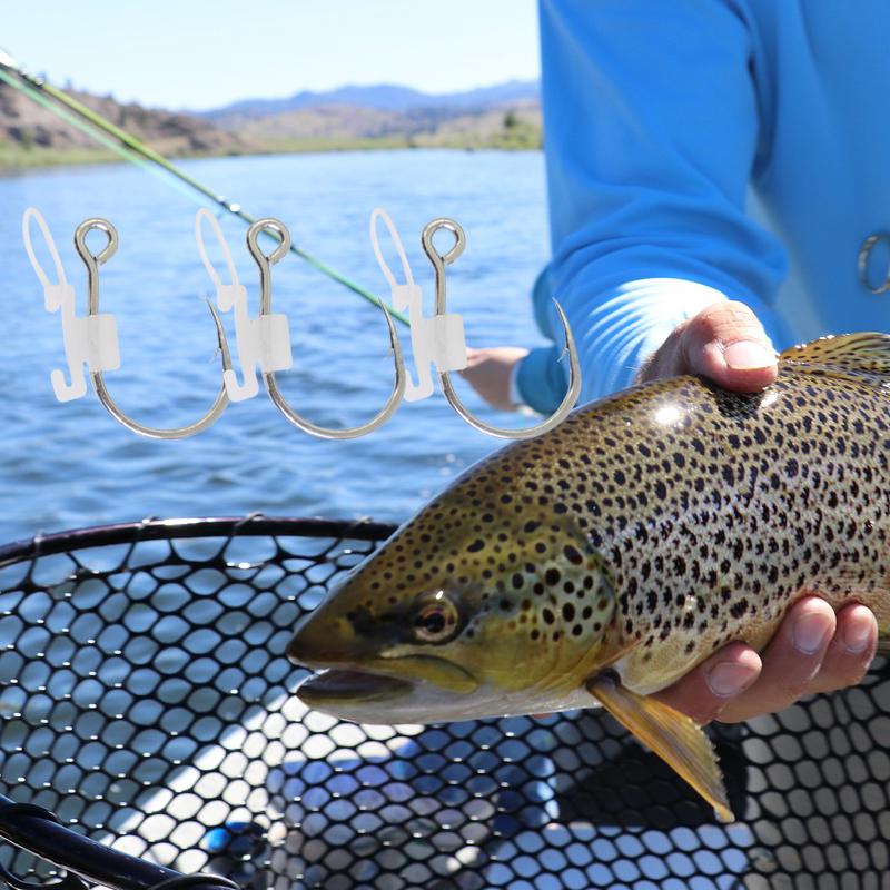 5/10Pcs Luminous Live Shrimp Fixing Hook Metal Barbed Freshwater Saltwater Catfish Bass Fishing Hook Fishing Accessories