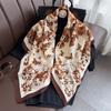 90*90Cm Fashion Printed Square Scarf Women Imitation Silk Scarves Bandanas Luxury Travel Shawl Wraps Elegant Hijab Neckerchief