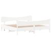 VidaXL Bed Frames and Headboards, Double Bed with Slatted Base, Adult Bedroom Bed, Modern, White 180x200 Cm Wood 3216373