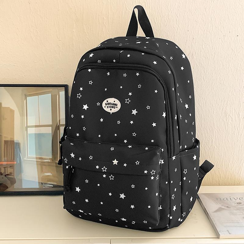 Schoolbag Japanese Star Printed Backpack Ins Style High Value Versatile Large Capacity Student Schoolbag Simple Casual Backpack