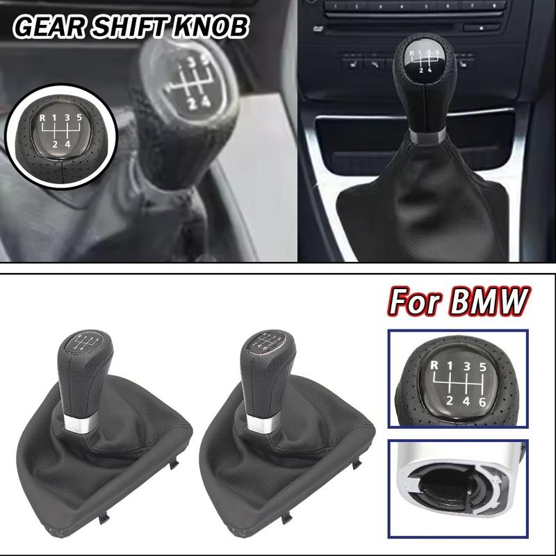 5/6 Speed Manual Transmission Leather Gaiter Boot Cover Car Gear Shift Knob For BMW 1 Series E81 E82 E87 E88 2003-2013 Interior