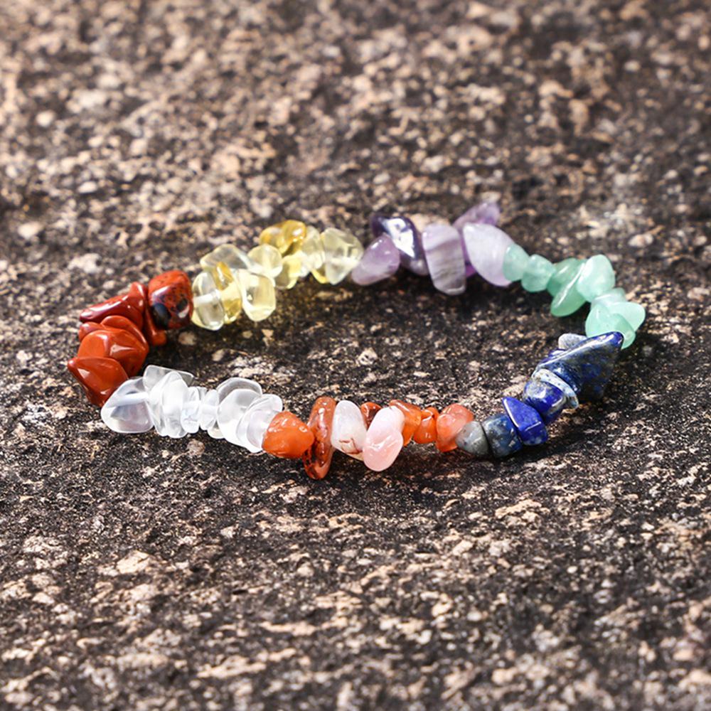 Seven-Color Crystal Stone Set with Rose Quartz Heart Pendant & Hexagonal Pillars in Gift Box