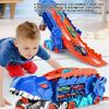 Car Truck Dinosaur Transport Carrier With12 Pull Back Dino Car Toy For Gift Kids