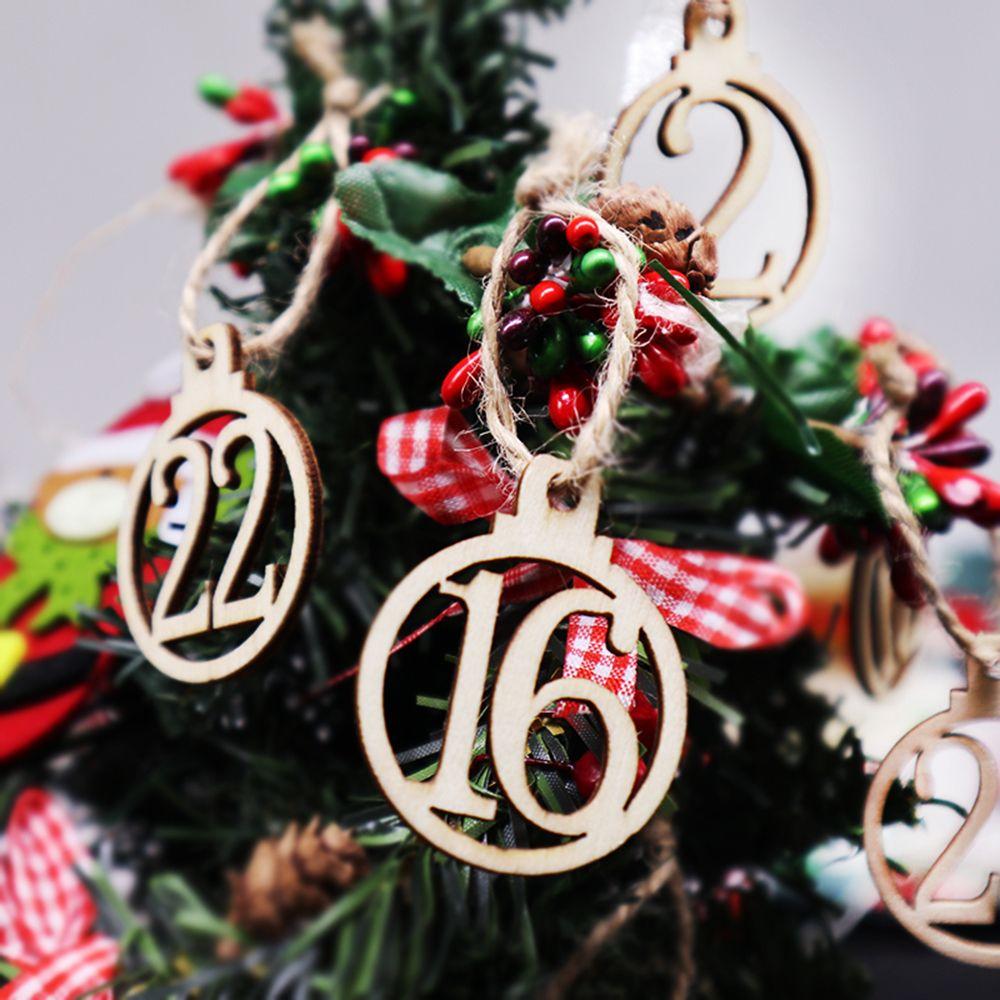 Julklappsask Dekor Hängande Etiketter Julkalender Siffra Etikett Nedräkning 1-25