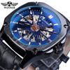 WINNER Men's Fashion Casual Hollow Out Mechanical Movement Waterproof Automatic Mechanical Watch