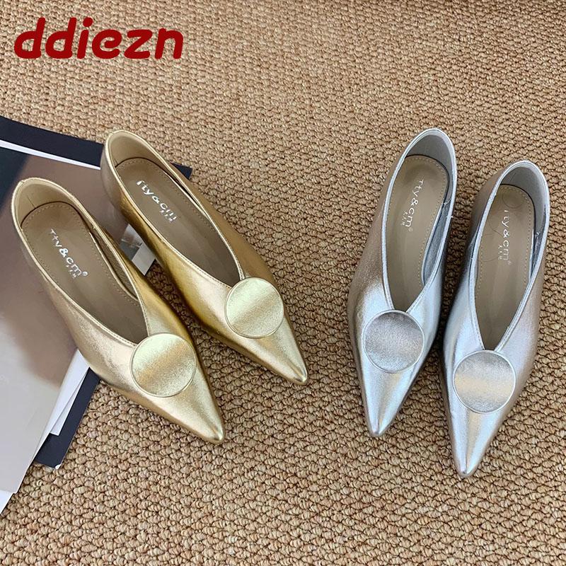 Fashion Pointed Toe Footwear Slip On Women Flats With Shoes Female Slides Fashion Shallow Ladies Flats Shoes New In 2025 Spring Summer