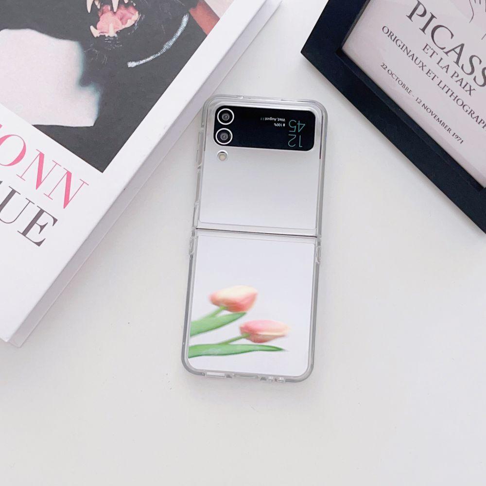 For Samsung Galaxy Z Flip 4 Zflip 3 5g Zflip4 Case Mirror Silicone Folding Shockproof Protection Hard Back Cover Accessories