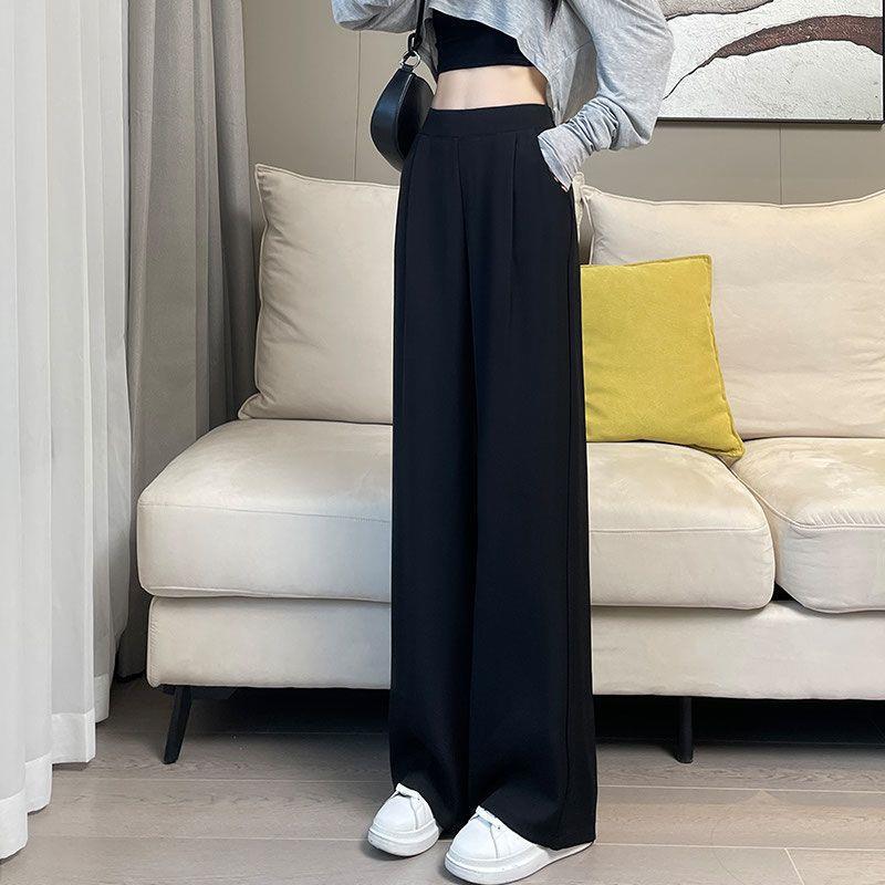 2026 Women's High-Waisted Spring Wide-Leg Suit Pants - Flattering, Casual, Loose, Straight-Leg