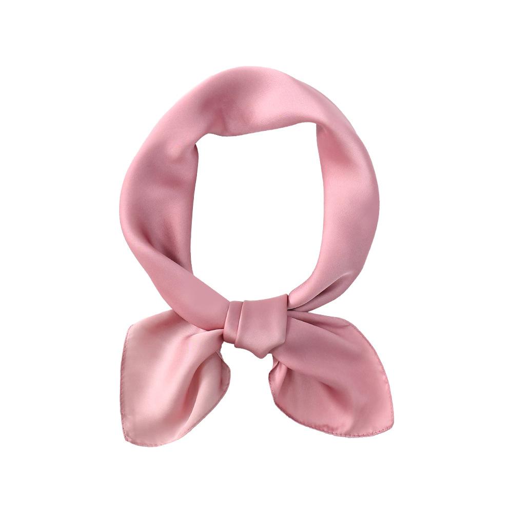 Summer Fashion High Sense Solid Color 70 Imitation Silk Scarf Women'S Sunscreen Beach Scarf Square Scarf Scarf