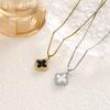 Lucky Clover Titanium Steel Necklace, Feminine Temperament, High-end Feel, Collarbone Chain