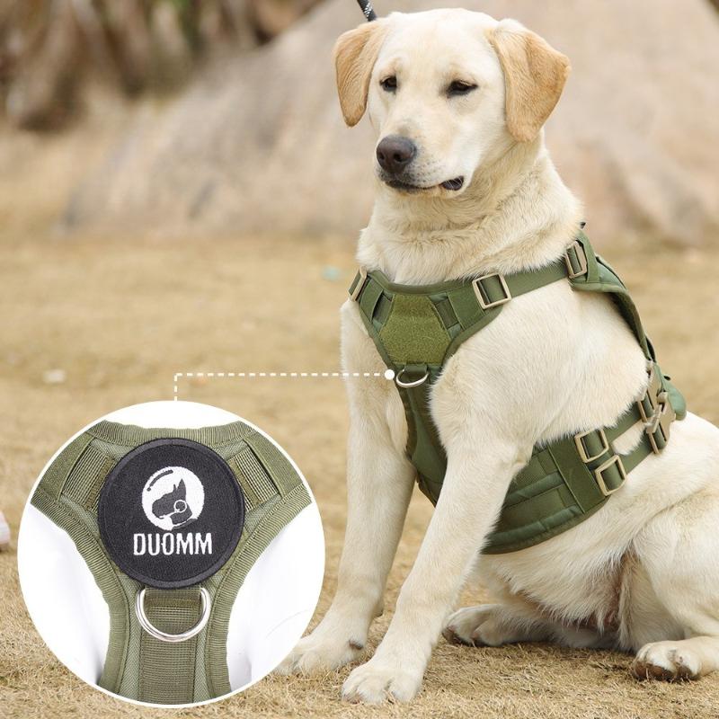 Wear-resistant Tactical Chest Strap Outdoor Waterproof Explosion-proof Punching Traction Rope Medium Large Working Dogs Training Vest with Handle