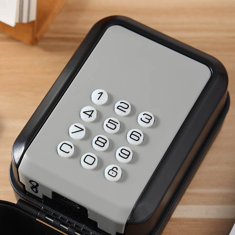 Key Lock Box Outdoor Combination Code Safe, Wall Mounted Lockbox, Waterproof Key Storage for Airbnb