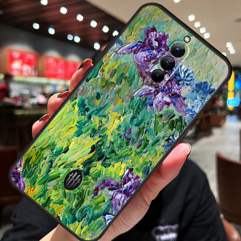 

Чехол-пенал с рисунком сиреневых ирисов для ZTE Nubia Red Magic 10S 10 8 9 8S 9S 11 Pro Plus 10 Air 5G 6R 6 7 6S 7S Pro RedMagic 10 Pro Plus