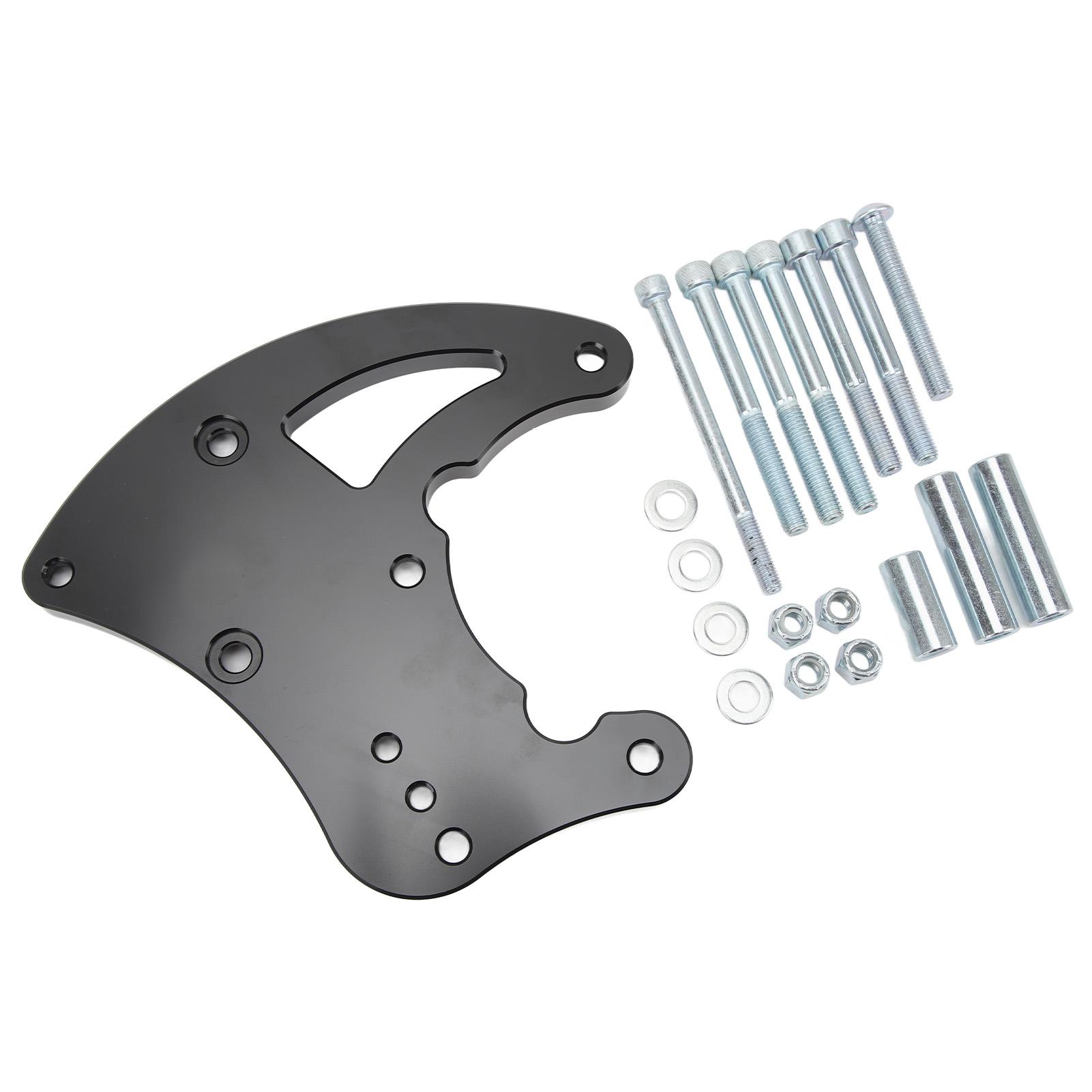 

High Mount AC Bracket High Stability AC Compressor Bracket Kit Replacement for Chevy LS LS1 LS2 LS3 LS6 Vortec Truck LQ чёрный