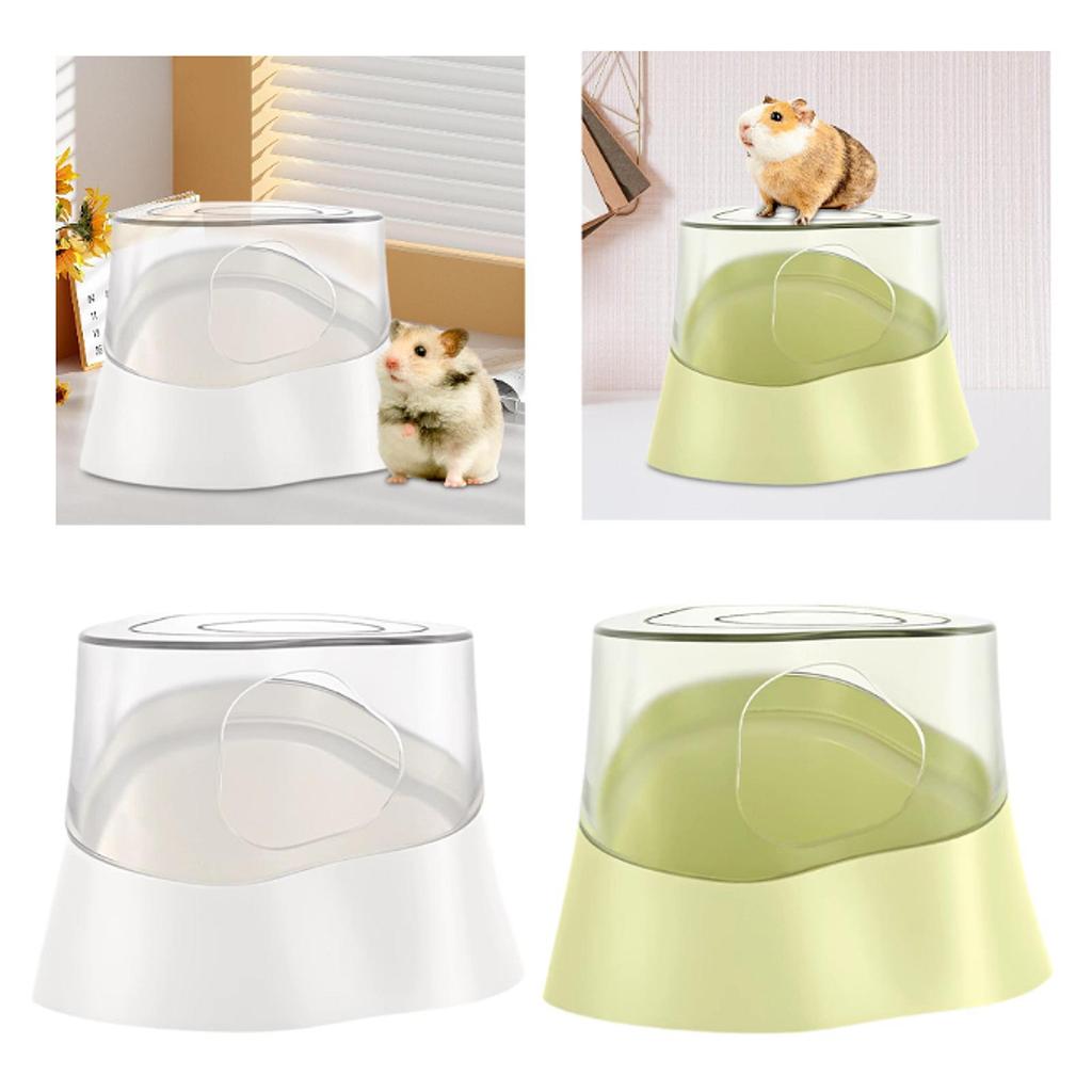 Pet Hamster Toilet Small Stump Bathroom Bath House Sauna Sandpit Bath Sand Basin Hamster Sand Bath Toilet for Ferret Hedgehog