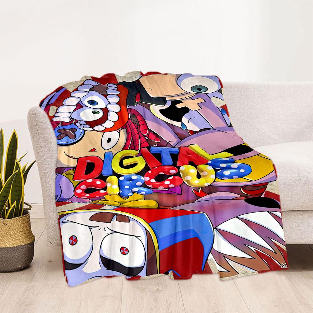 Digital Circus Blanket Comfortable Suitable for Sofa Office Bed Four Seasons Universal Playful Design Perfect Gift for Relatives and Friends