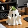 3D Printed White Ghost Vase Succulents Water Planting Planter Halloween Flower Pot  All Saints' Day