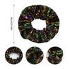 Halloween Themed Hair Tie Elastic Scrunchie Women Purple Beige Ghost Pumpkin Moon Design