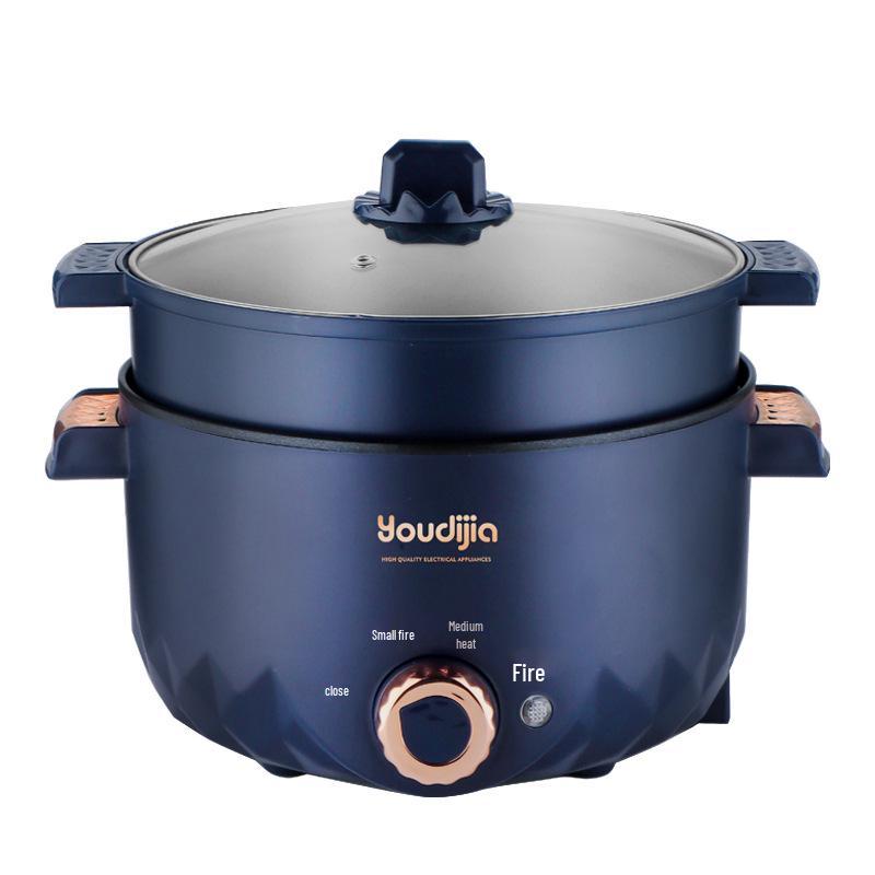 Multifunctional Electric Hot Pot & Frying Pan for Steaming, Stewing, and Noodle Cooking - Perfect for Dorms