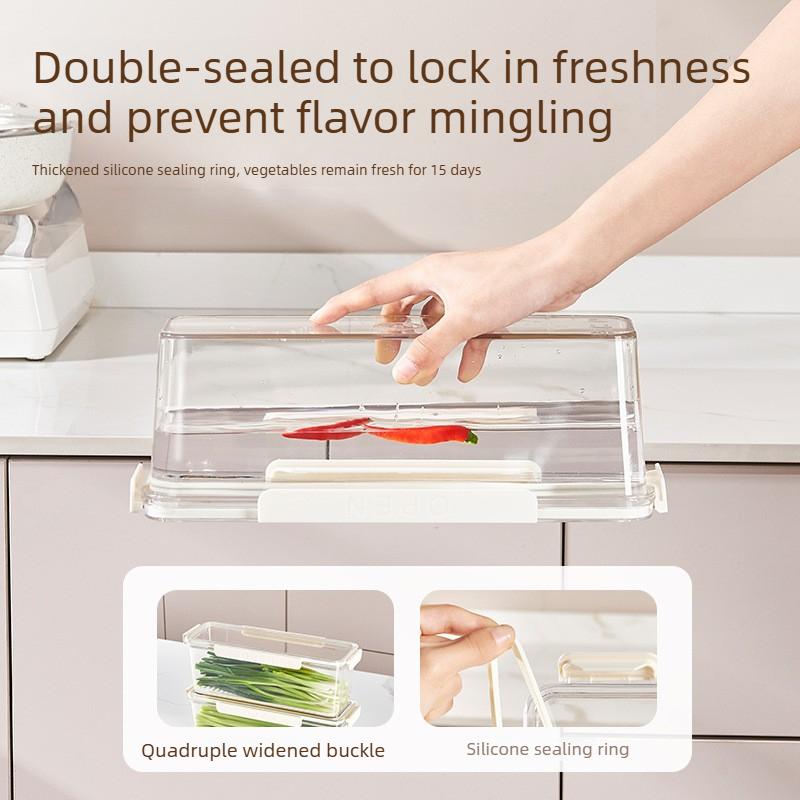 Kitchen Storage Box Refrigerator Whole Piece Preservation Artifact Thickened Noodle Box Egg Preparation Sealed Organization Box
