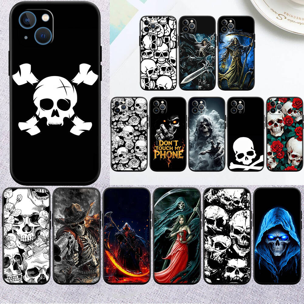MH66 Grim Reaper Skeleton Skull Phone Shell Case for Redmi Note 8 9 10 11 11S 10C 10X 10A 10T 9A 9C 9T 9S 8T Pro Max Plus Prime