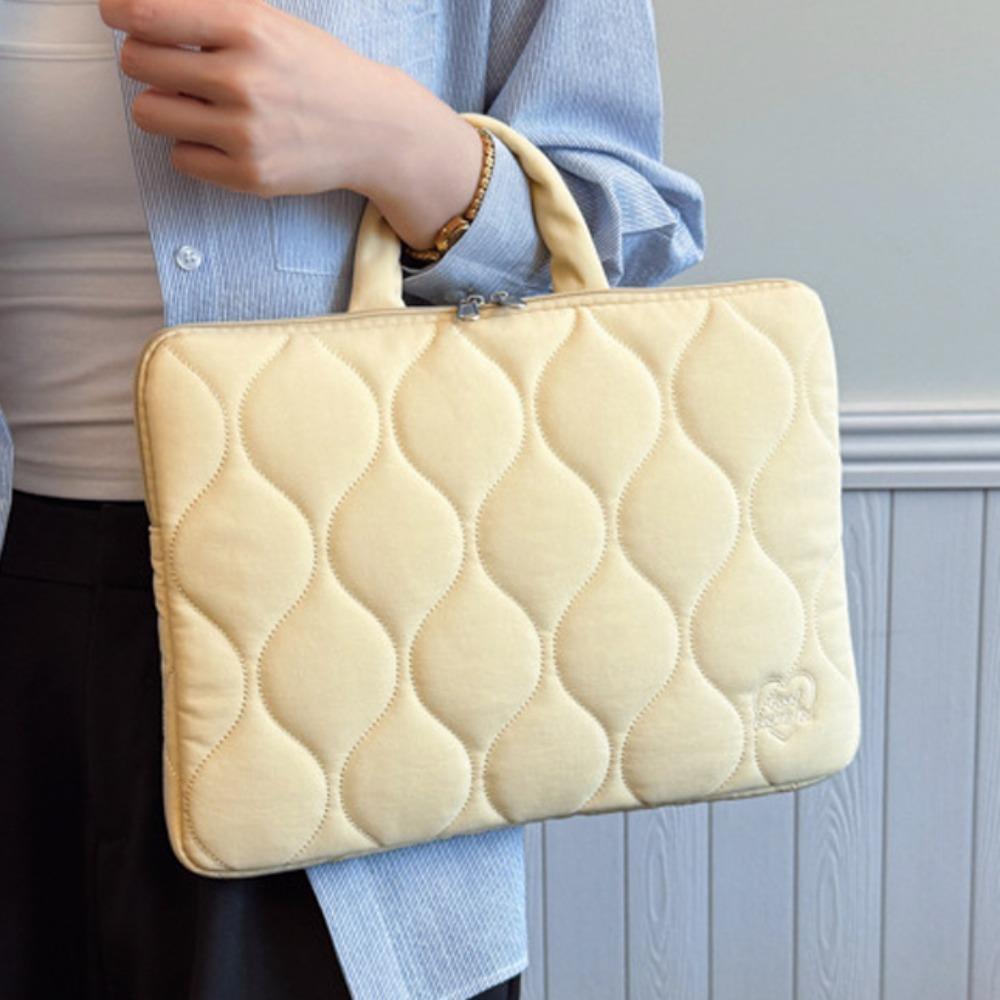 Stylish Handle Style Laptop Sleeve Sweet Simple Computer Handbag Lightweight Portable Laptop Bags School