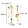 Genshin Impact Earring Ear Studs Barbatos Venti Wind Element Irregular Metal Pendant Earrings For Women Cosplay Party Jewelry