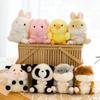 Soft and Cute Spherical Plush Pendant Panda Doll Rabbit Backpack Hanging Pink Pig Keychain Event Gift