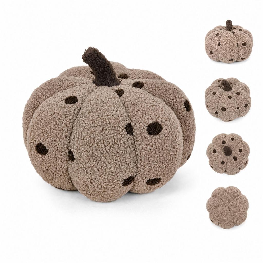 Cute Pumpkin-Shaped Plush, Novelty Throw Cushion for Couch, Sofa, Bed and Car
