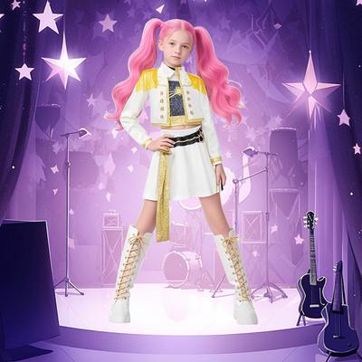 Kids KPop Demon Hunters Costume Cartoon Girls Child Mira Rumi Zoey Cosplay Costume Clothes Halloween Party Role Play Costume